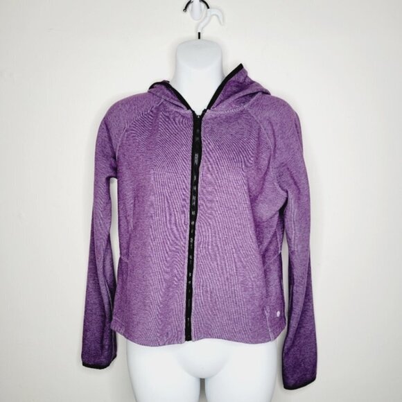 Layer 8 Tops - Layers 8 Heathered Purple Zip Up Hoodie